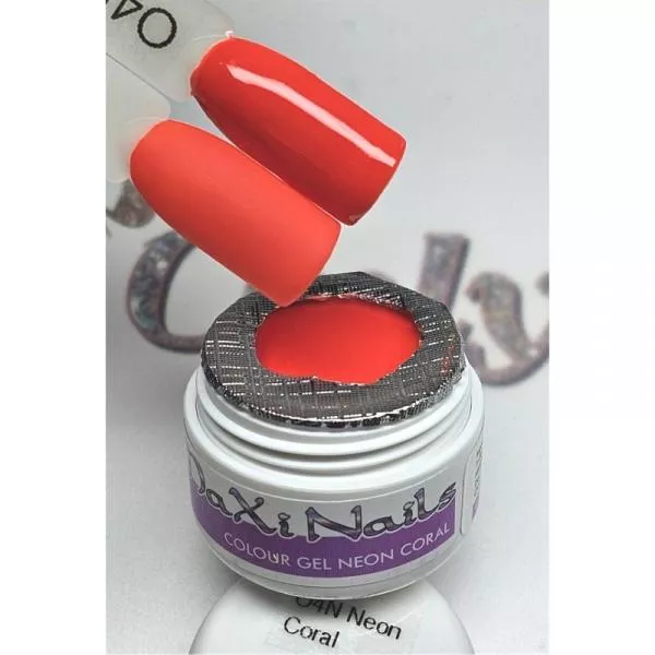 Farbgel Deko Neon Coral 5ml für deine Sommer Nails
